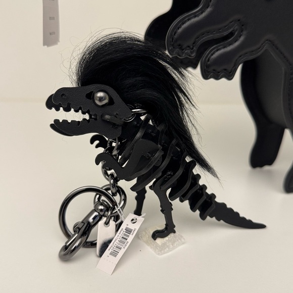 COACH RUNWAY Black Rexy and Black Mohawk Skeleton Rexy Keychain Charm - Picture 4 of 10
